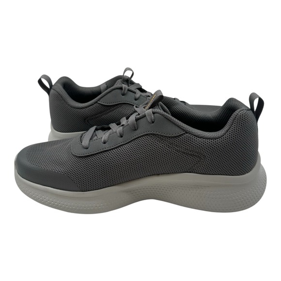 Skechers Running Shoes Men's Size‎ 10.5 Charcoal Grey Lace Up Sneakers 255149R - Picture 2 of 9